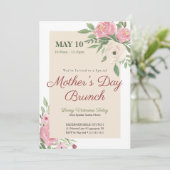 ピンクの花の教会 母の日の朝食 招待状 (スタンド正面)