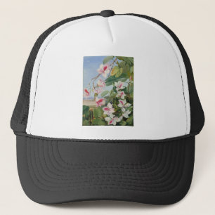 ピンクの花の春のパーティー シャワー 平和 愛 運命 キャップ
