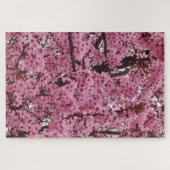ピンクの花の春の木 ジグソーパズル (横)