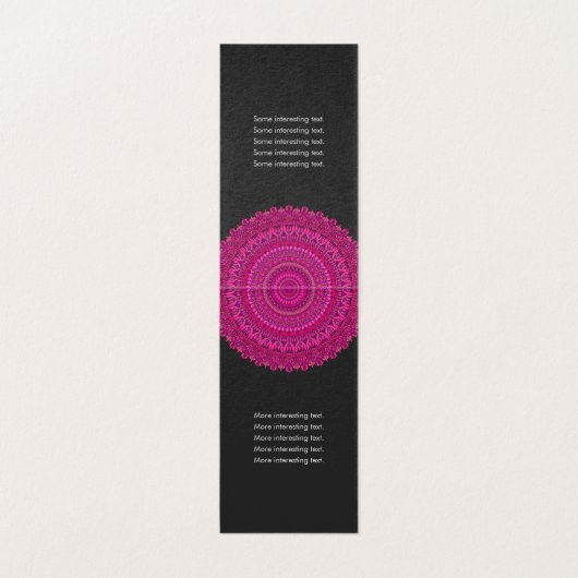 ピンクの花の曼荼羅のオーナメント 名刺 (内部フラット)