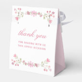 ピンクの花の最初の共有テント フェイバーボックス (裏面サイド)