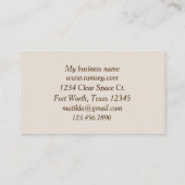 ピンクの花の木の水の色の植物 名刺 (裏面)