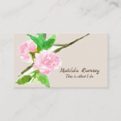 ピンクの花の木の水の色の植物 名刺 (正面)