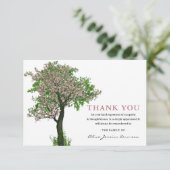 ピンクの花の木 |葬儀 サンキューカード (スタンド正面)