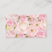 ピンクの花の本の代わりに、本を持って エンクロージャーカード (裏面)