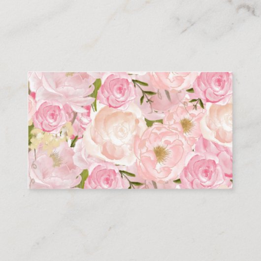 ピンクの花の本の代わりに、本を持って エンクロージャーカード (裏面)