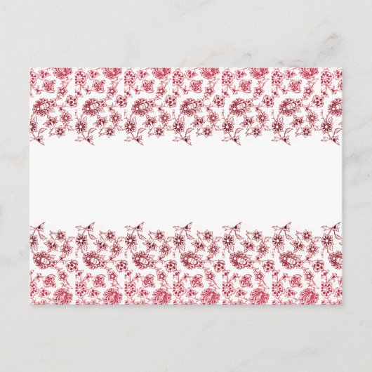 ピンクの花の束 ポストカード (正面)