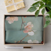 ピンクの花の枝の切り離しに鳥を愛する 薄葉紙 (ギフト)