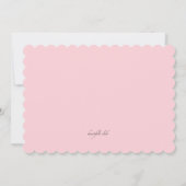 ピンクの花の枝写真の誕生の発表 案内状 (裏面)