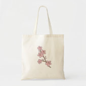 ピンクの花の枝 春の花 トートバッグ (正面)