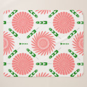  ピンクの花の柄  シェルパブランケット (正面(横))