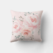 ピンクの花の森林動物の誕生Statsの子供部屋 クッション (裏面)