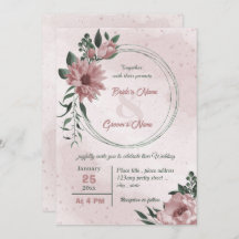 ピンクの花の植物性リース結婚ズ