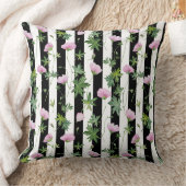 ピンクの花の模様のグラフィック: クッション (ブランケット)