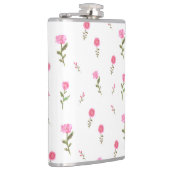ピンクの花の模様 フラスク (右)