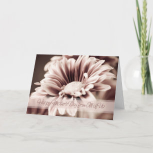 ピンクの花の母の日姉妹からのカード カード