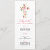 ピンクの花の水の色クロスファーコミュニオンメニュー メニュー (正面)