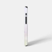 ピンクの花の水彩画とオリジナル画像 iPhoneケース (左側面)