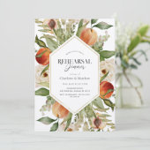 ピンクの花の水彩画の彩食前会招待状 招待状 (スタンド正面)