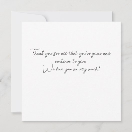 ピンクの花の水彩画の母の日カード カード (裏面)