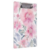 ピンクの花の水彩画 クリップボード (右)