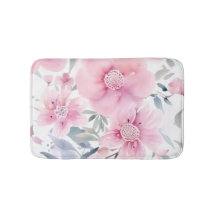 ピンクの花の水彩画 