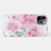 ピンクの花の水彩画 Case-Mate iPhoneケース (裏面(横))