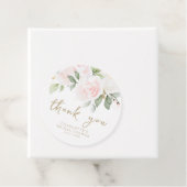 ピンクの花の水彩 ゴールドのブライダルシャワー フェイバータグ (インサイチュ)