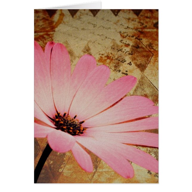 ピンクの花の混合媒体 (正面)
