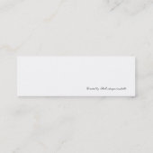 ピンクの花の渦巻き スキニー名刺 (裏面)