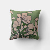 ピンクの花の滝 クッション (裏面)