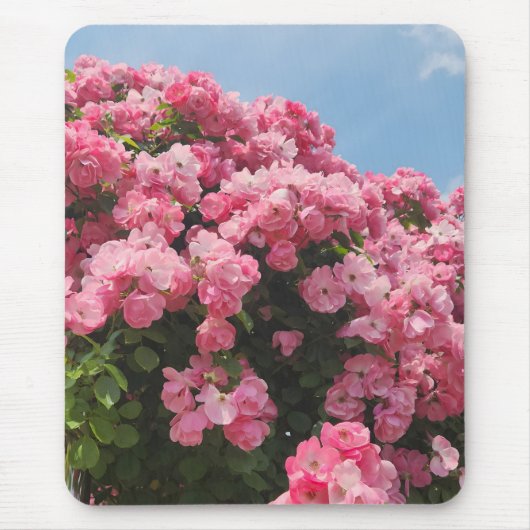 ピンクの花の滝 マウスパッド (正面)