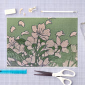 ピンクの花の滝 薄葉紙 (クラフト)