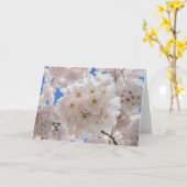 ピンクの花の玉。 カード (黄色い花)