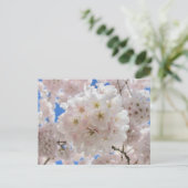 ピンクの花の玉。 ポストカード (スタンド正面)