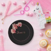 ピンクの花の甘い16の紙皿パーティーの装飾 ペーパープレート (パーティー)
