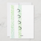 ピンクの花の白いイースターカード シーズンカード (裏面)