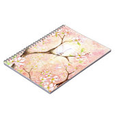 "ピンクの花の眺め"のノート ノートブック (左側)