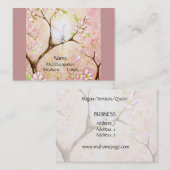 ピンクの花の眺め 名刺 (正面/裏面)