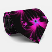 ピンクの花の破烈のタイ ネクタイ (ロール)