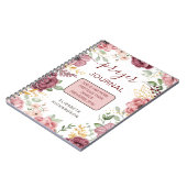 ピンクの花の祈りの言葉ジャーナル聖なる書物、 経典ノート ノートブック (左側)