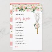 ピンクの花の祈りの言葉ベビーの緑のフローラ (正面/裏面)