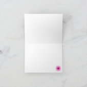 ピンクの花の空白のノートカード ノートカード (内部)