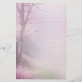 ピンクの花の筆記用紙&ジャーナルEphemera 便箋