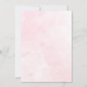 ピンクの花の紅茶パーティー Baby is Brewing ベビーシャワー 招待状 (裏面)