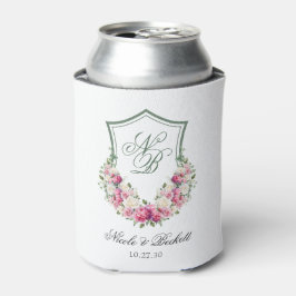 ピンクの花の紋章の結婚式用クーラー 缶クーラー