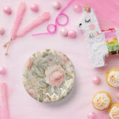 ピンクの花の紙コップ ペーパーボウル (パーティー)