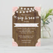 ピンクの花の素朴な一口は招待状を見、 招待状 (スタンド正面)