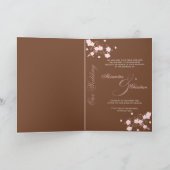 ピンクの花の結婚式招待状 招待状 (内部)
