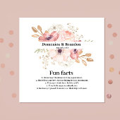 ピンクの花の結婚式楽しい豆知識 ナプキン スタンダードカクテルナプキン